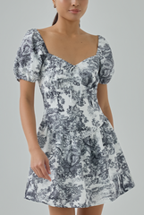 Charlotte Toile Print Mini Dress
