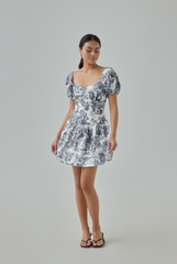 Charlotte Toile Print Mini Dress