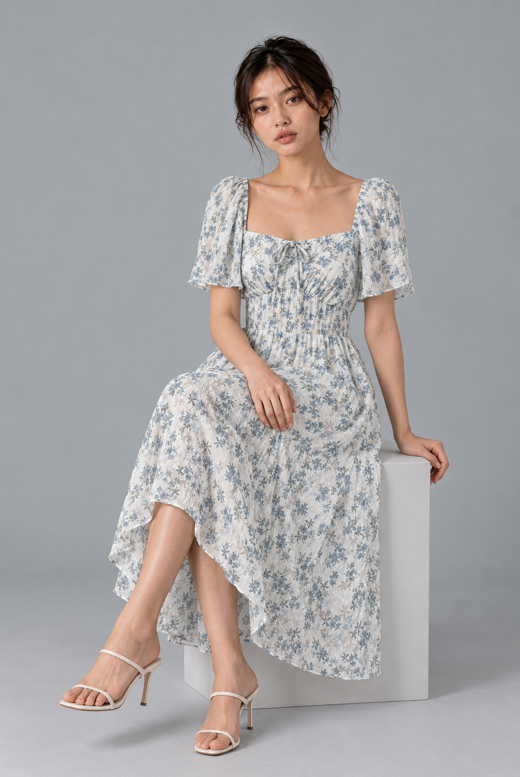Liora Floral Smocked Midi Dress