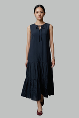 Colette Ribbon Tiered Midi Dress