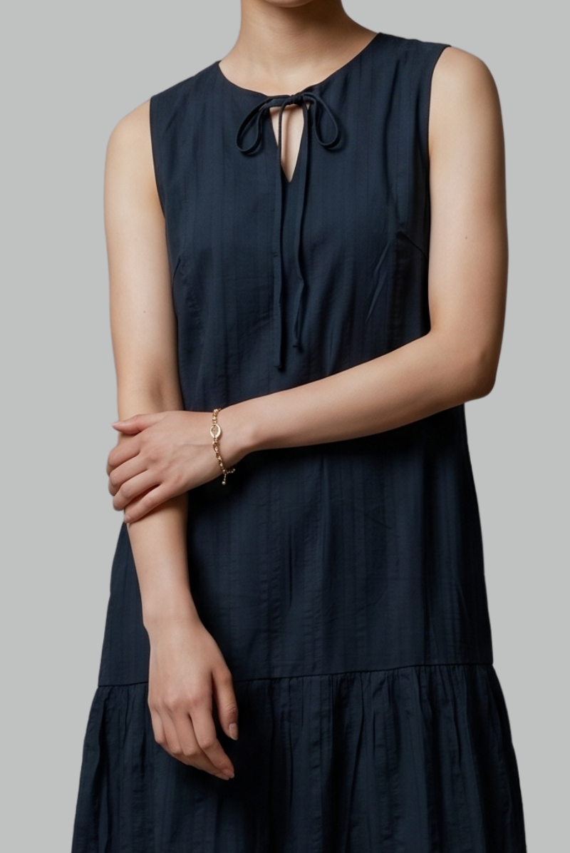 Colette Ribbon Tiered Midi Dress