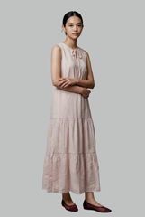 Colette Ribbon Tiered Midi Dress