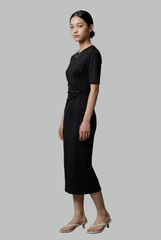 Margot Twist-Detail Midi Dress