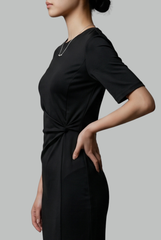 Margot Twist-Detail Midi Dress
