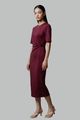 Margot Twist-Detail Midi Dress