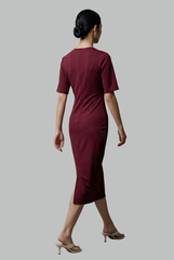Margot Twist-Detail Midi Dress