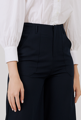 Cropped Pants in Navy Blue