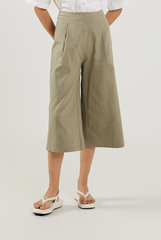 Cropped Wide Leg Pants in Tea