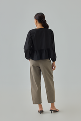 High Waist Peg Leg Pants