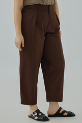 Pleated Pegged Cropped Pants