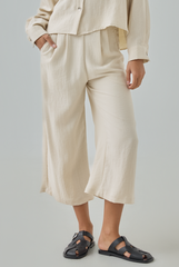 Linen Cropped Pants