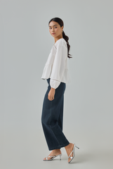 Elasticated Wide Leg Jeans