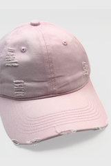 Distressed Denim Cap