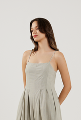 Pleated Full Length Jumpsuit in Clay
