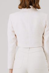 Boat Neck Jumpsuit & Tweed Jacket