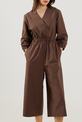 V-Neck Elasticated Waist Jumpsuit