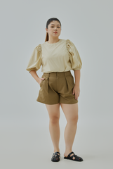 High Waisted Pleated Shorts