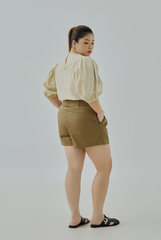 High Waisted Pleated Shorts