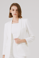 Collared Blazer & Tweed Pants