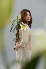 Self-Tie Ribbon Open Cardigan