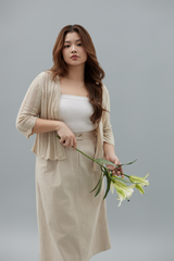 Self-Tie Ribbon Open Cardigan