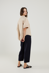 Oversized Curved Hem Shirt
