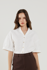 Oversized Curved Hem Shirt