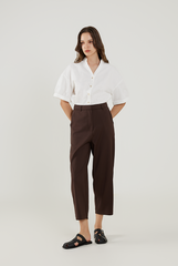 Oversized Curved Hem Shirt
