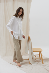 Button-Down Shirt & Elasticated Pants