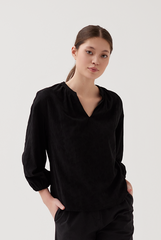 Bishop Sleeves Top in Black