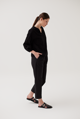 Bishop Sleeves Top in Black