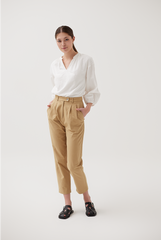 Bishop Sleeves Top in White