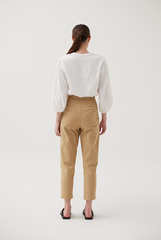 Bishop Sleeves Top in White