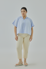 Mandarin Collar Button-Up Shirt