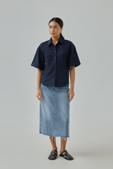 Embroidered Pocket Button-Up Shirt