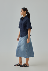 Embroidered Pocket Button-Up Shirt