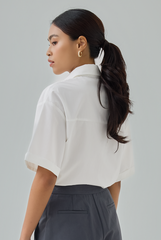 Embroidered Pocket Button-Up Shirt