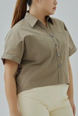 Johnny Collar Button-Up Shirt