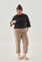 Button-Up Crop Shirt