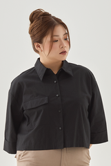 Button-Up Crop Shirt
