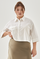 Button-Up Crop Shirt