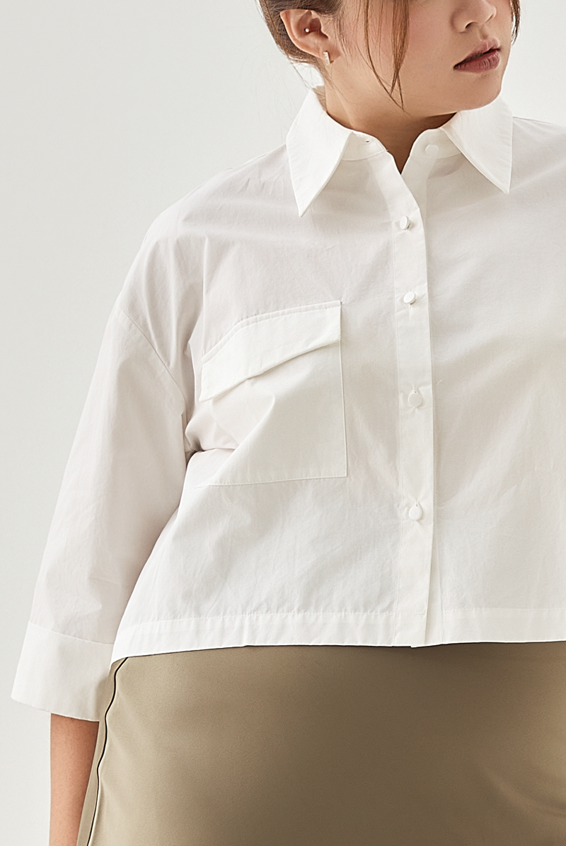 Button-Up Crop Shirt