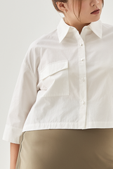 Button-Up Crop Shirt
