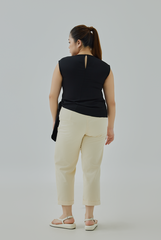 Side Drape Self-Tie Knot Top