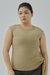 Side Drape Self-Tie Knot Top
