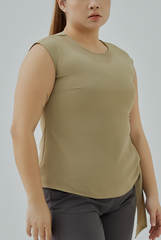 Side Drape Self-Tie Knot Top