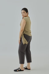 Side Drape Self-Tie Knot Top