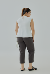 Side Drape Self-Tie Knot Top