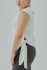 Side Drape Self-Tie Knot Top
