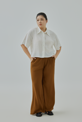 Eyelet Detail Button-Up Shirt